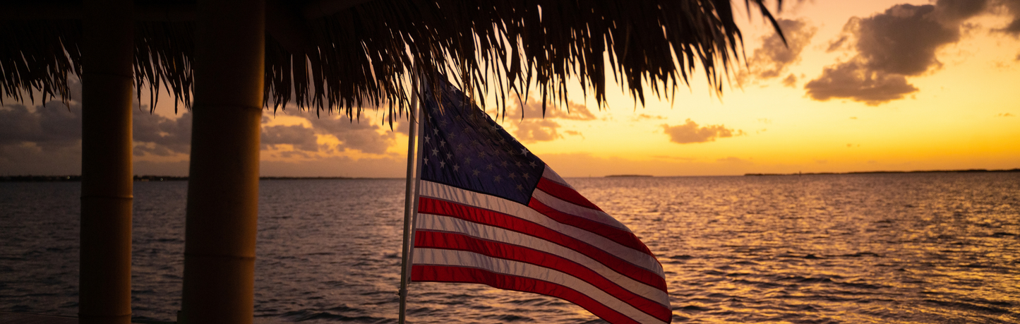 Location Customizable Mini Thin - Americana Backgrounds AMERICAN FLAG BY WATER