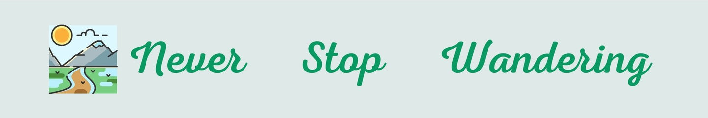 Shelf Sitter - Inspirational Theme NEVER STOP WANDERING