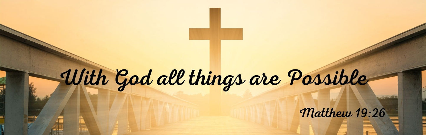 Wall Sign - Religious Theme WITH GOD ALL THINGS ARE POSSIBLE