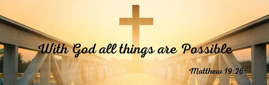 Wall Sign - Religious Theme WITH GOD ALL THINGS ARE POSSIBLE