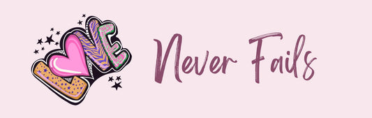 Mini Thin - Religious Theme LOVE NEVER FAILS GREEN