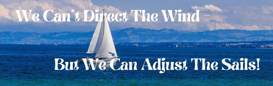 Wall Sign - Inspirational Theme WE CAN'T DIRECT THE WIND BUT WE CAN ADJUST THE SAILS