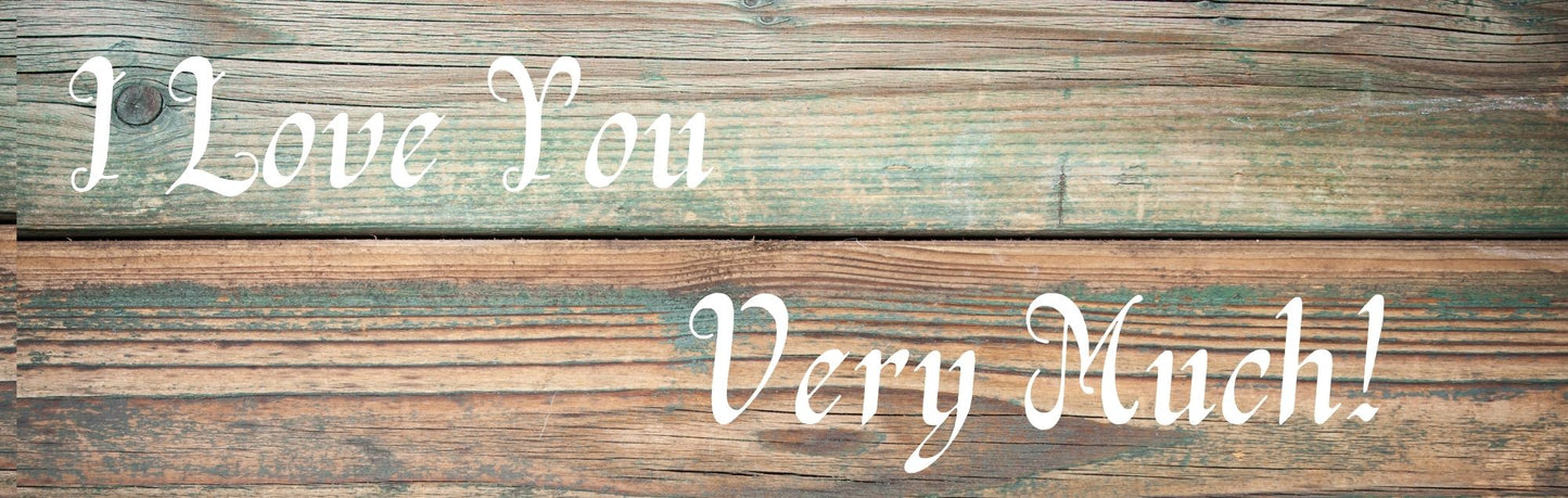 Wall Sign - Romance Theme I LOVE YOU VERY MUCH (WOOD)