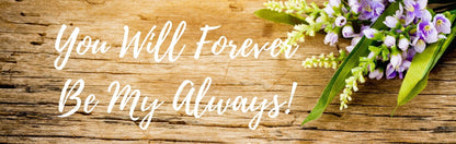 Wall Sign - Romance Theme YOU WILL FOREVER BE MY ALWAYS