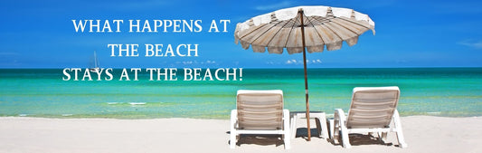 Wall Sign - Beach Theme WHAT HAPPENS AT THE BEACH STAYS AT THE BEACH
