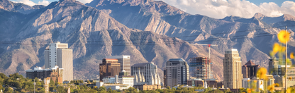 Location Customizable Mini Thin - Mountain Backgrounds CITY WITH MOUNTAINS
