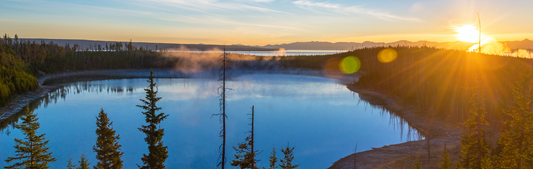 Location Customizable Wall Thin - Lake Backgrounds LAKE WITH SUNSET