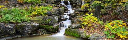 Location Customizable Mini Wall Sign - Waterfall Backgrounds ROCKY FALL WATERFALL