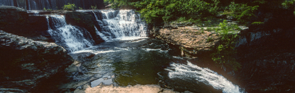 Location Customizable Mini Wall Sign - Waterfall Backgrounds ROCKY WATERFALL
