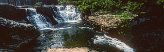 Location Customizable Wall Thin - Waterfall Backgrounds ROCKY WATERFALL