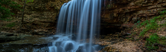 Location Customizable Wall Signs - Waterfall Backgrounds WATERFALL ON ROCKS