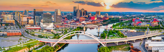 Location Customizable Wall Signs - Lakes Backgrounds CITY BRIDGE AT SUNSET