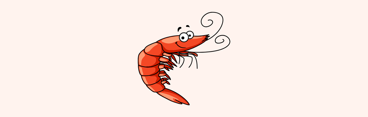 Location Customizable Mini Wall Sign - Ocean Backgrounds RED SHRIMP