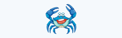 Location Customizable Mini Wall Sign - Ocean Backgrounds LAUGHING CRAB