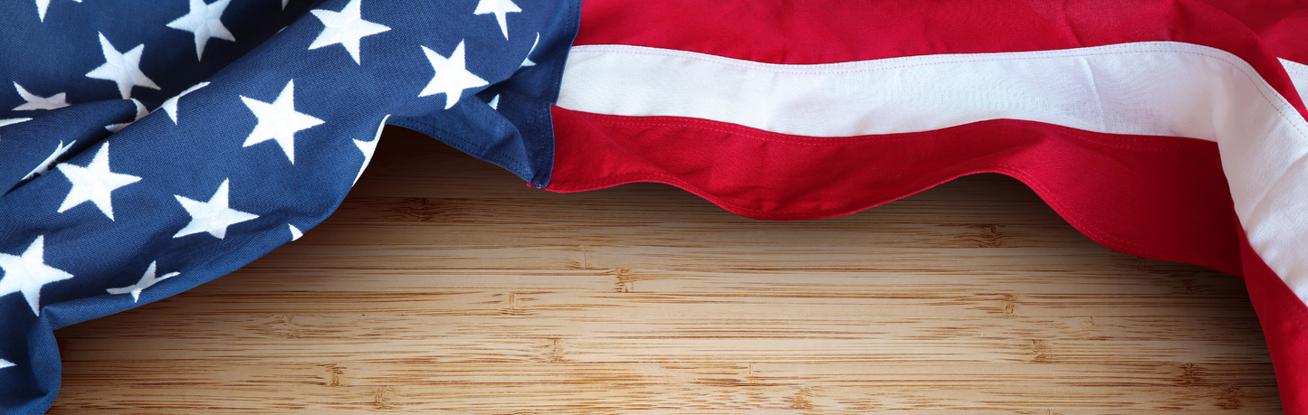 Location Customizable Mini Thin - Americana Backgrounds AMERICAN FLAG ON WOOD
