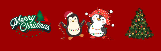 Wall Sign - Christmas Theme TWO PENGUINS