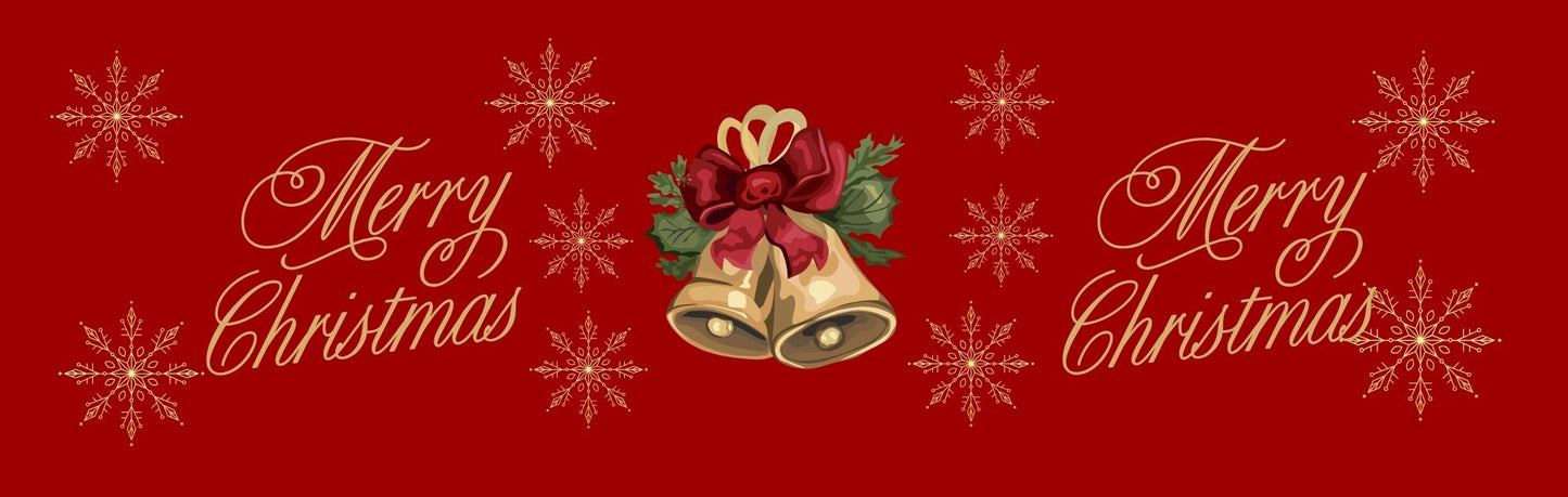 Wall Sign - Christmas Theme MERRY CHRISTMAS BELLS