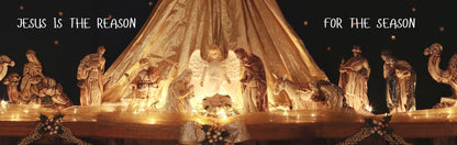 Wall Sign - Christmas Theme FULL LIGHTED NATIVITY