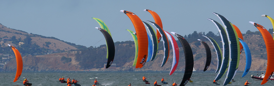 Location Customizable Mini Thin - Water Sports Backgrounds KITE SURFERS READY IN THE WATER