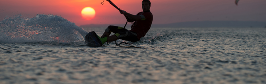 Location Customizable Wall Signs - Water Sports Backgrounds KITE SURFER AT SUNSET