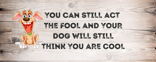 Magnet - Dog Theme YOU CAN STILL ACT THE FOOL AND YOUR DOG WITH STILL THINK YOU ARE COOL