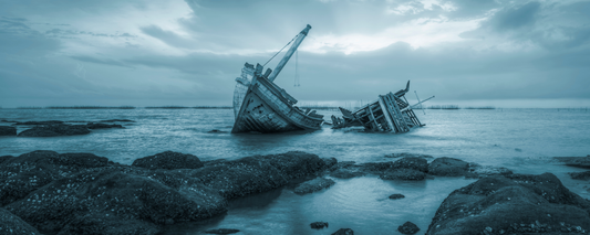 Location Customizable Magnet - Nautical Backgrounds SHIPWRECK