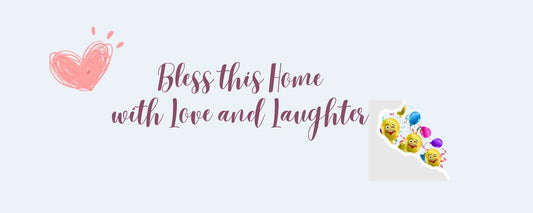 Magnet - Inspirational Theme BLESS THIS HOME WITH LOVE AND LAUGHTER