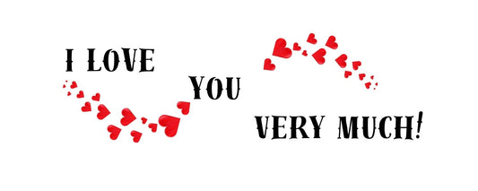 Magnet - Romance Theme I LOVE YOU VERY MUCH (HEARTS)