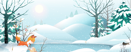 Location Customizable Magnet - Christmas Backgrounds FOX CHRISTMAS