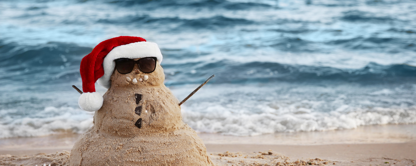 Location Customizable Magnet - Christmas Backgrounds SANTA SANDMAN