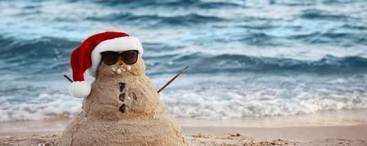 Location Customizable Magnet - Christmas Backgrounds SANTA SANDMAN
