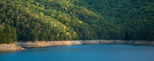 Location Customizable Magnet - Lake Backgrounds LAKE WITH ROCKY SHORE