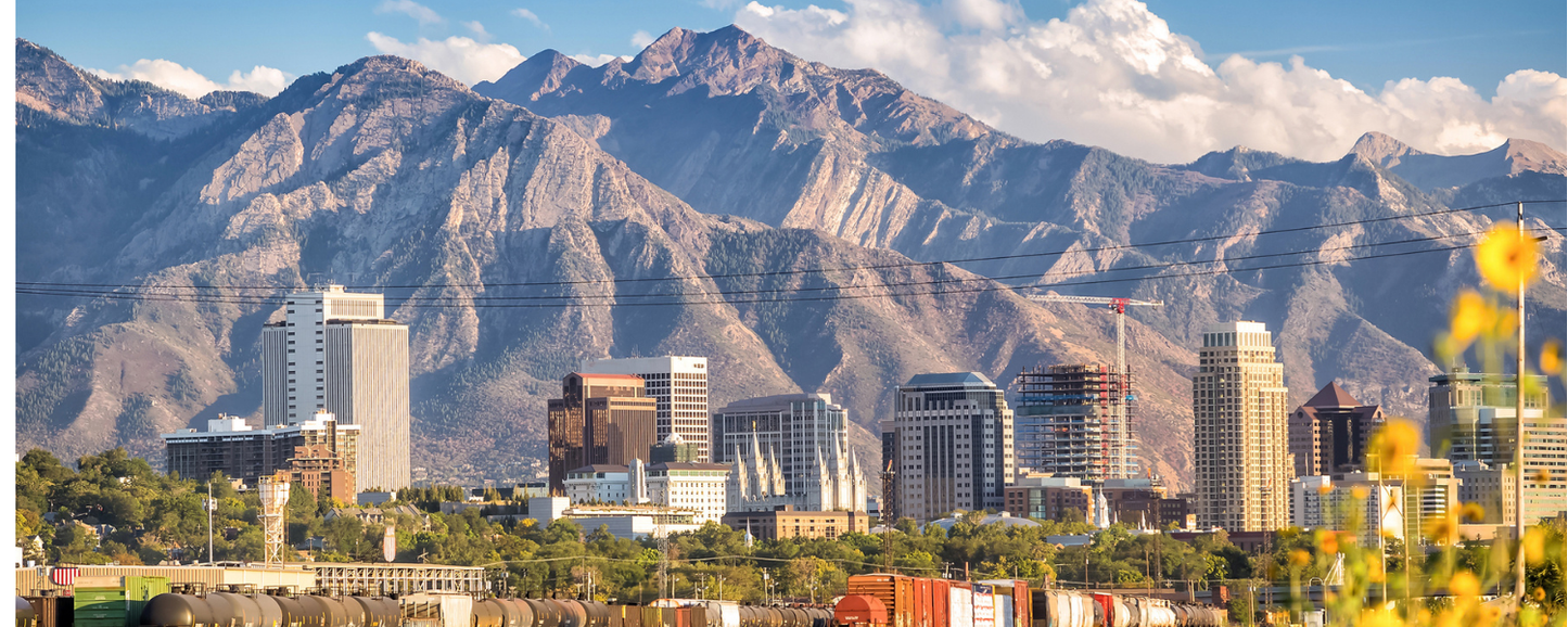 Location Customizable Magnet - Mountain Backgrounds CITY WITH MOUNTAINS