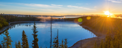 Location Customizable Magnet - Lake Backgrounds LAKE WITH SUNSET