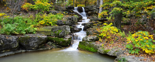 Location Customizable Magnet - Waterfall Backgrounds ROCKY FALL WATERFALL