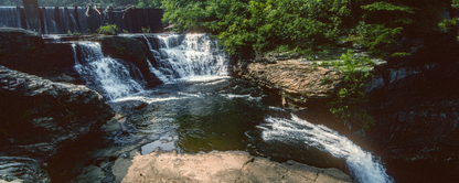 Location Customizable Magnet - Waterfall Backgrounds ROCKY WATERFALL