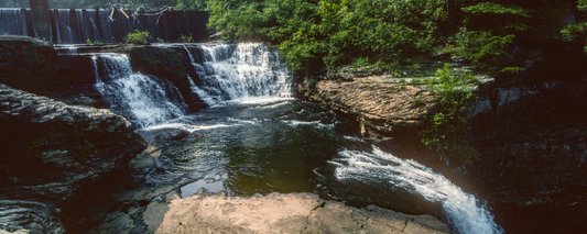Location Customizable Magnet - Waterfall Backgrounds ROCKY WATERFALL