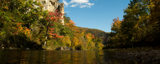 Location Customizable Magnet - Lake Backgrounds FALL LAKE BENEATH ROCKY CLIFF