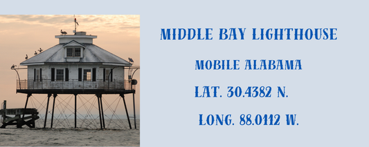 Location Customizable Magnet - Lighthouse Backgrounds MIDDLE BAY LIGHTHOUSE