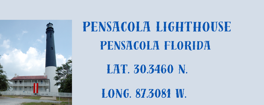 Location Customizable Magnet - Lighthouse Backgrounds PENSACOLA LIGHTHOUSE