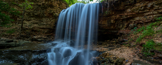 Location Customizable Magnet - Waterfall Backgrounds WATERFALL ON ROCKS