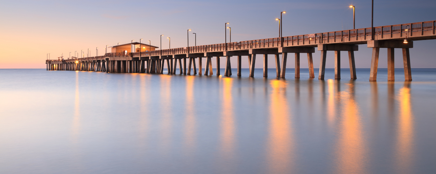 Location Customizable Magnet - Pier & Boardwalk Backgrounds PIER AT NIGHT