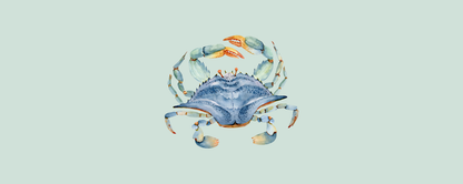 Location Customizable Magnet - Ocean Backgrounds DRAWN BLUE CRAB