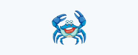 Location Customizable Magnet - Ocean Backgrounds LAUGHING CRAB