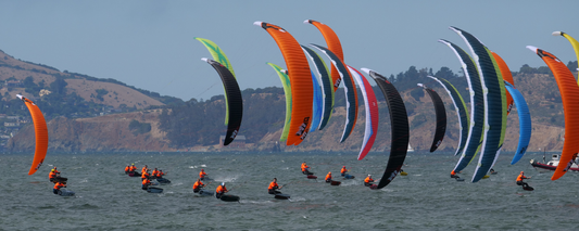 Location Customizable Magnet - Water Sports Backgrounds KITE SURFERS READY IN THE WATER