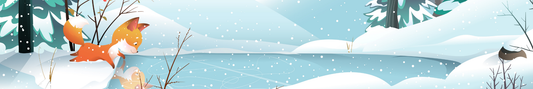Location Customizable Shelf Sitters - Christmas Backgrounds CHRISTMAS FOX