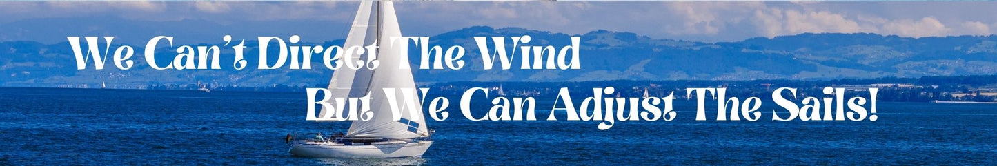 Shelf Sitter - Inspirational Theme WE CAN'T DIRECT THE WIND BUT WE CAN ADJUST THE SAILS
