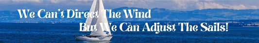Shelf Sitter - Inspirational Theme WE CAN'T DIRECT THE WIND BUT WE CAN ADJUST THE SAILS