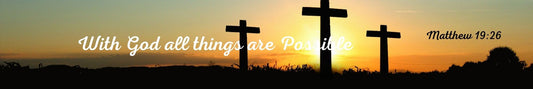 Shelf Sitter - Religious Theme WITH GOD ALL THINGS ARE POSSIBLE