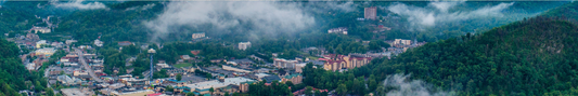 Location Customizable Shelf Sitters - Mountains Backgrounds CITY OF GATLINBURG